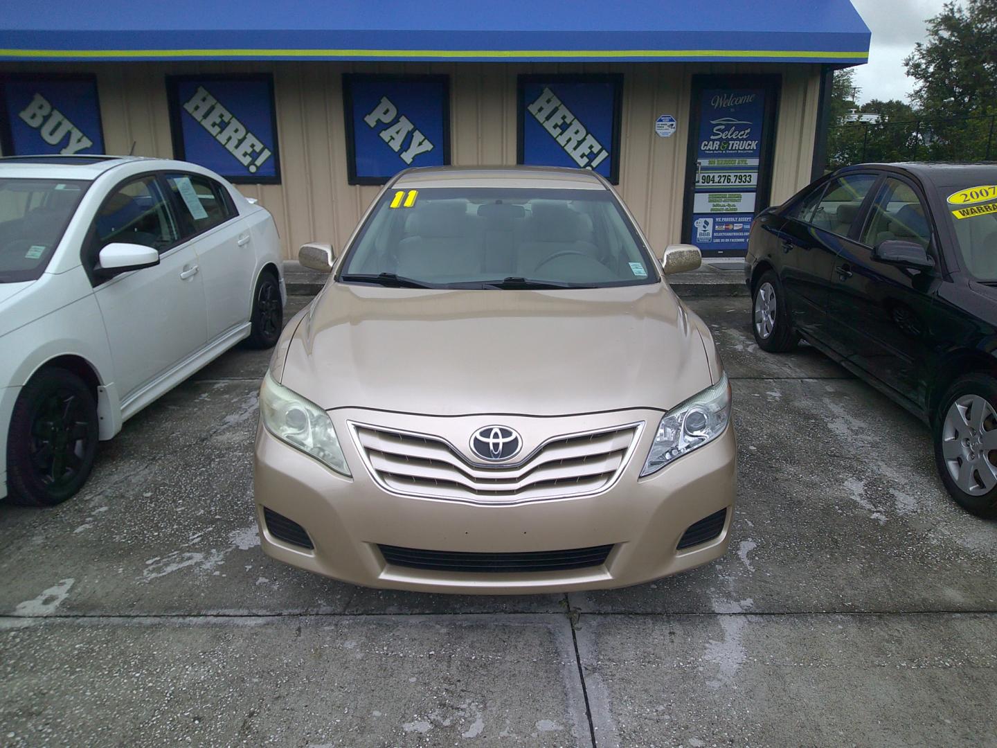 2011 BEIGE TOYOTA CAMRY BASE; SE; LE; (4T1BF3EK7BU) , located at 10405 Abercorn Street, Savannah, GA, 31419, (912) 921-8965, 31.988262, -81.131760 - Photo#0